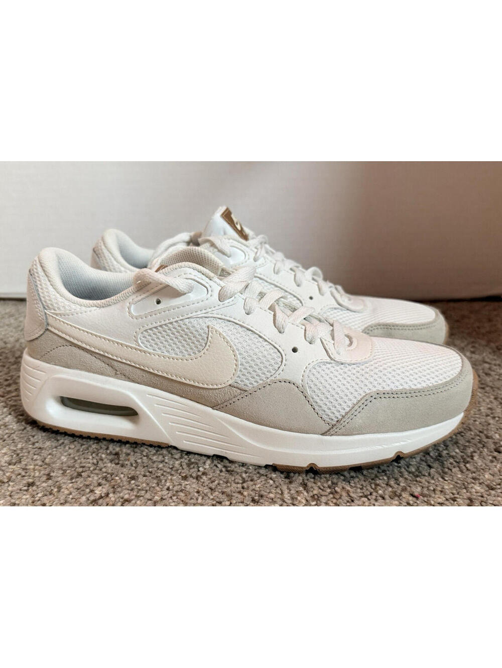 Nike Air Max SC White Sail Light Beige Suede Women's Shoes Size 11